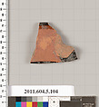 Terracotta rim fragment of a stemless kylix(drinking cup)?, Terracotta, Greek, Attic