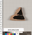 Terracotta rim fragment of a stemless kylix(drinking cup)?, Terracotta, Greek, Attic