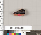 Terracotta fragment of a stemless kylix (drinking cup)?, Terracotta, Greek, Attic