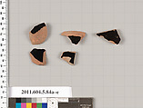 Terracotta fragments of kylikes (drinking cups), Terracotta, Greek, Attic