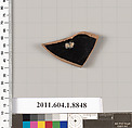 Terracotta fragment of a stemless kylix (drinking cup)?, Terracotta, Greek, Attic