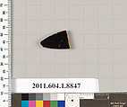 Terracotta fragment of a kylix (drinking cup), Terracotta, Greek, Attic