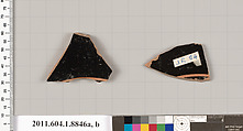 Terracotta fragments of kylikes (drinking cups), Terracotta, Greek, Attic