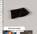 Terracotta fragment of a kylix (drinking cup), Terracotta, Greek, Attic