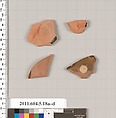 Terracotta fragments of kylikes (drinking cups), Terracotta, Greek, Attic