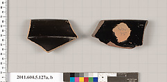 Terracotta rim fragments of stemless kylikes (drinking cups)?, Terracotta, Greek, Attic