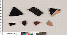 Terracotta fragments of kylikes (drinking cups), Terracotta, Greek, Attic