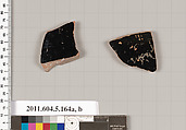 Terracotta fragments of kylikes (drinking cups), Terracotta, Greek, Attic