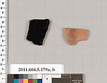 Terracotta fragments of kylikes (drinking cups), Terracotta, Greek, Attic