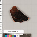Terracotta fragment of a kylix (drinking cup), Terracotta, Greek, Attic?