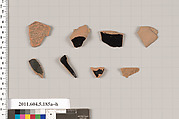 Terracotta fragments of kylikes (drinking cups), Terracotta, Greek, Attic