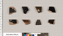 Terracotta rim fragments of kylikes (drinking cups), Terracotta, Greek, Attic