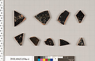 Terracotta fragments of kylikes (drinking cups), Terracotta, Greek, Attic