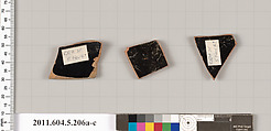 Terracotta fragments of kylikes (drinking cups), Terracotta, Greek, Attic