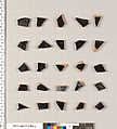Terracotta fragments of kylikes (drinking cups), Terracotta, Greek, Attic