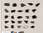 Terracotta fragments of kylikes (drinking cups), Terracotta, Greek, Attic