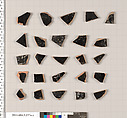 Terracotta fragments of kylikes (drinking cups), Terracotta, Greek, Attic