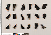 Terracotta fragments of kylikes (drinking cups), Terracotta, Greek, Attic