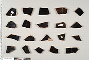 Terracotta fragments of kylikes (drinking cups), Terracotta, Greek, Attic