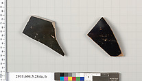 Terracotta fragments of kylikes (drinking cups), Terracotta, Greek, Attic