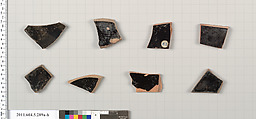 Terracotta fragments of kylikes (drinking cups), Terracotta, Greek, Attic