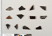 Terracotta fragments of kylikes (drinking cups), Terracotta, Greek, Attic