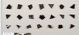 Terracotta fragments of kylikes (drinking cups), Terracotta, Greek, Attic