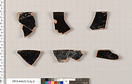Terracotta rim fragments of kylikes (drinking cups), Terracotta, Greek, Attic