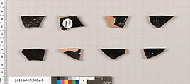 Terracotta rim fragments of kylikes (drinking cups), Terracotta, Greek, Attic