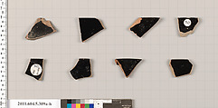 Terracotta rim fragments of kylikes (drinking cups), Terracotta, Greek, Attic