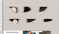 Terracotta rim fragments of kylikes (drinking cups), Terracotta, Greek, Attic