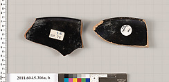 Terracotta rim fragments of kylikes (drinking cups), Terracotta, Greek, Attic