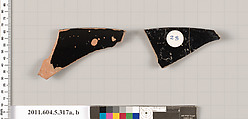 Terracotta rim fragments of kylikes (drinking cups), Terracotta, Greek, Attic