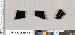 Terracotta fragments of kylikes (drinking cups), Terracotta, Greek, Attic