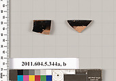 Terracotta rim fragments of kylikes (drinking cups), Terracotta, Greek, Attic