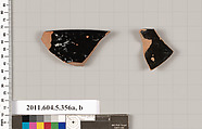 Terracotta rim fragments of kylikes (drinking cups), Terracotta, Greek, Attic