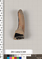 Terracotta fragment of a kylix (drinking cup), Terracotta, Greek, Attic