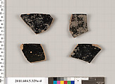 Terracotta rim fragments of kylikes (drinking cups), Terracotta, Greek, Attic