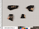 Terracotta rim fragments of kylikes (drinking cups), Terracotta, Greek, Attic
