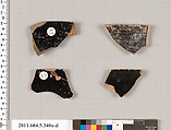 Terracotta rim fragments of kylikes (drinking cups), Terracotta, Greek, Attic