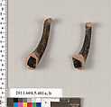 Terracotta fragments of kylikes (drinking cups), Terracotta, Greek, Attic