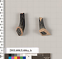 Terracotta fragments of kylikes (drinking cups), Terracotta, Greek, Attic