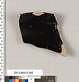 Terracotta rim fragment of a kylix (drinking cup), Terracotta, Greek, Attic