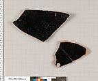 Terracotta fragments of a kylix (drinking cup), Terracotta, Greek, Attic
