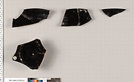 Terracotta fragments of a kylix (drinking cup(, Terracotta, Greek, Attic