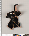 Terracotta rim fragment of a kylix (drinking cup), Terracotta, Greek, Attic