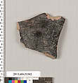 Terracotta fragment of a kylix (drinking cup), Terracotta, Greek, Attic