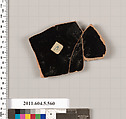 Terracotta fragment of a kylix (drinking cup), Terracotta, Greek, Attic
