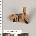 Terracotta fragment of a kylix (drinking cup), Terracotta, Greek, Attic