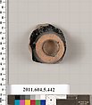 Terracotta fragment of a kylix (drinking cup), Terracotta, Greek, Attic